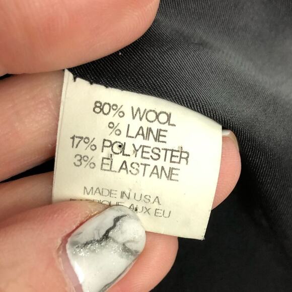 Theory Office Siren Pinstripe Blazer Black Shadow Stripe  Black Officecore - Picture 12 of 13